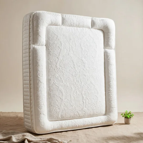 A tall white pillow-top mattress