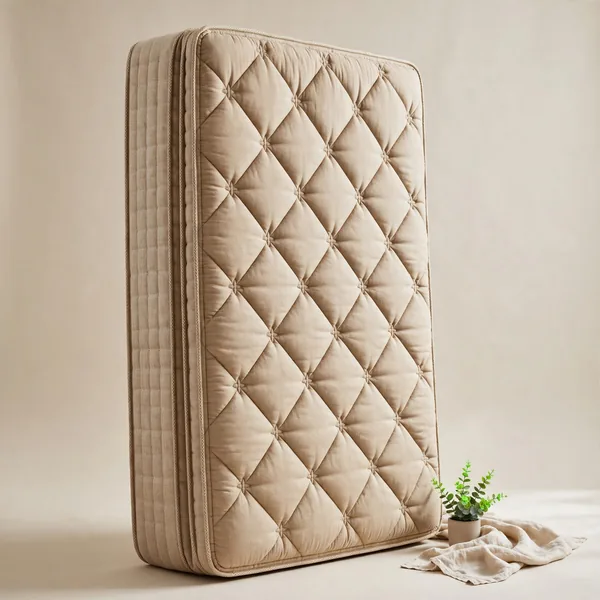 A very tall quilted pocket-spring mattress