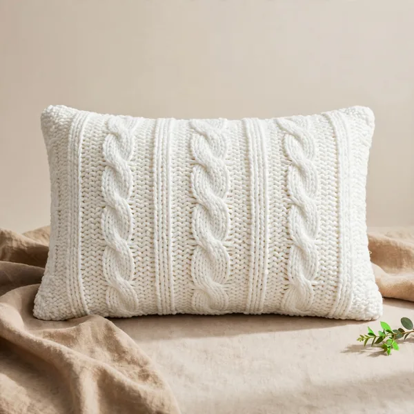 A rectangular memory foam pillow