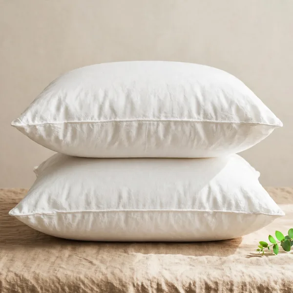 Two large fibre pillows