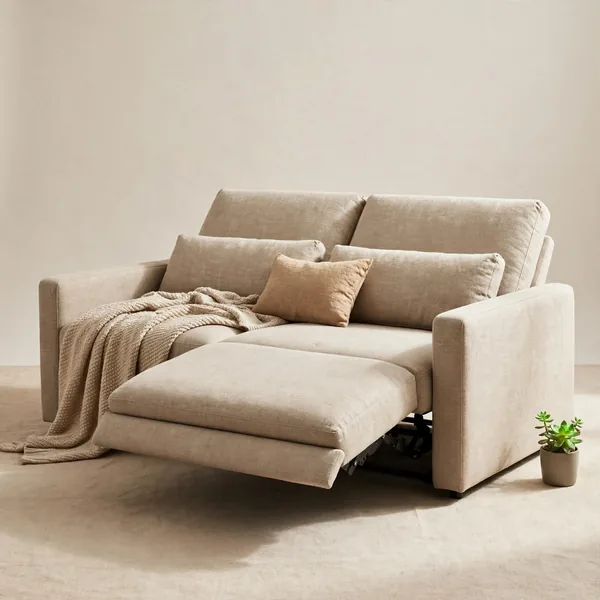 A three-position sofa bed