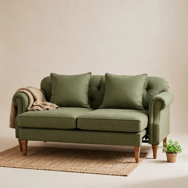 A classic sofa bed with cushions