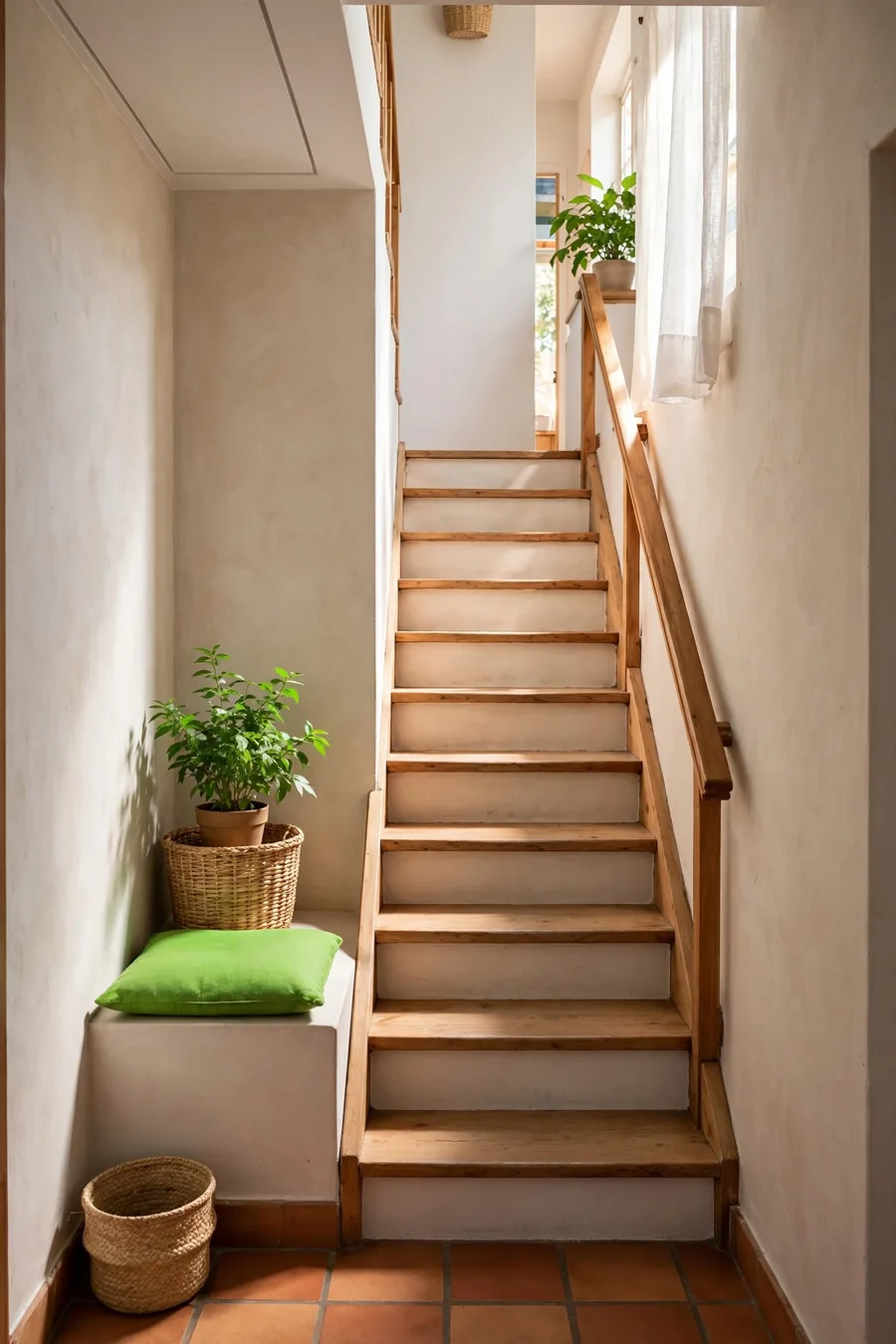 A narrow staircase